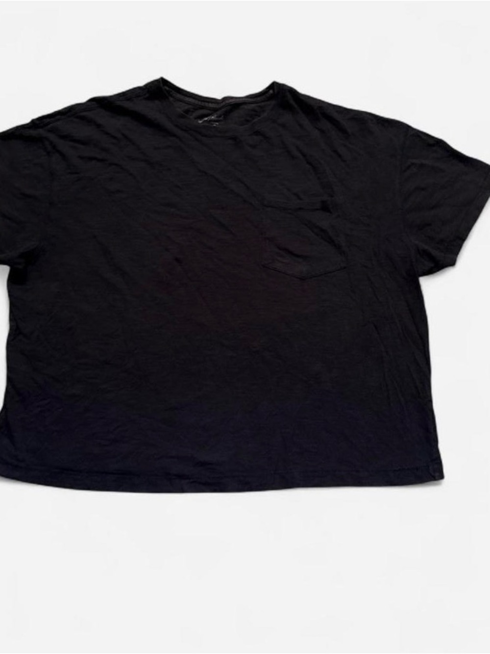 Women Charcoal Black Pocket Tee - Classic Short Sleeve Shirt